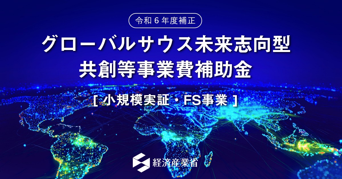 令和６年度補正 グローバルサウス未来志向型共創等事業費補助金（小規模実証・FS事業）